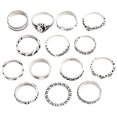 thumbnail image 1 of Anillo punk de aleación Timcorr 14 anillos decorativos para mujer, 1 of 8