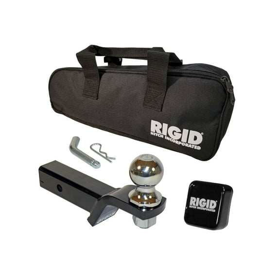 Rigid Hitch (UB-208-17R) 2" Hitch Ball & Ball Mount Assembly with Storage Bag for 2" Receivers - 3/4" Rise - 8" Length