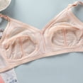 thumbnail image 5 of Gymayou Women Ultra Thin Sheer Lace Wireless Bra No Underwire Breathable Mesh Push Up Adjustable Straps Transparent Lingeries Beige 34, 5 of 7