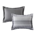 thumbnail image 2 of Mainstays All in One Reversible Comforter and Sheet Set, 7-Piece, Queen, Gray Stripe, 2 of 8