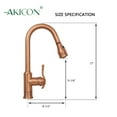 thumbnail image 2 of Copper Pull Out Kitchen Faucet, Single Level Solid Brass Kitchen Sink Faucets with Pull Down Sprayer, 2 of 6