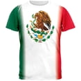 thumbnail image 1 of Cinco De Mayo - Mexican Flag All Over Adult T-Shirt, 1 of 1