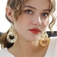 thumbnail image 5 of Daisyyozoid Wholesale European And American Retro Geometric Multilayer Alloy Circle Ladies Earrings, 5 of 5