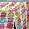 thumbnail image 4 of Tea Party Dog Crate Cover, Multicolored Teacup Design in Various Forms Squared Polka Dotted Striped Styles, Easy to Use Pet Kennel Cover for Dogs, 35" x 23" x 27", Multicolor, by Ambesonne, 4 of 6