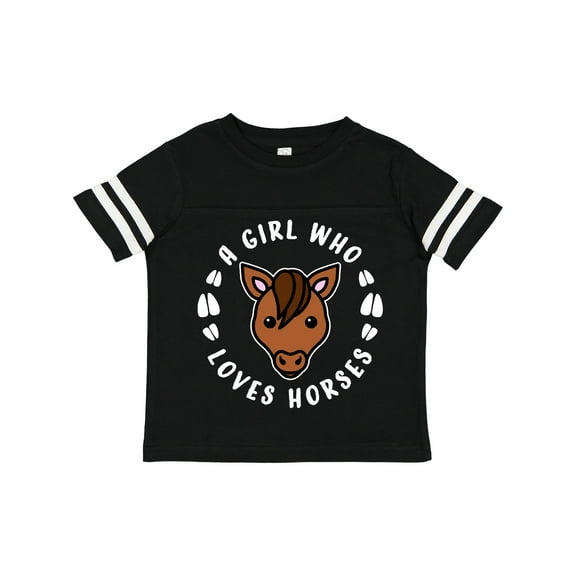 Inktastic A Girl Who Loves Horses Boys or Girls Toddler T-Shirt