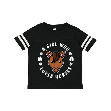 

Inktastic A Girl Who Loves Horses Gift Toddler Boy or Toddler Girl T-Shirt
