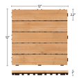 thumbnail image 3 of Yaheetech  27pcs 12"x12" Tiles for Patio Garden for  Indoor & Outdoor Natural Wood, 3 of 5