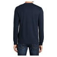thumbnail image 2 of Mens Long Sleeve Core Blend Cotton/Polyester Tee Navy 4X-Large, 2 of 6