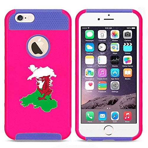 Apple iPhone 6 Plus 6s Plus Shockproof Impact Hard Case Cover Wales Welsh Flag...