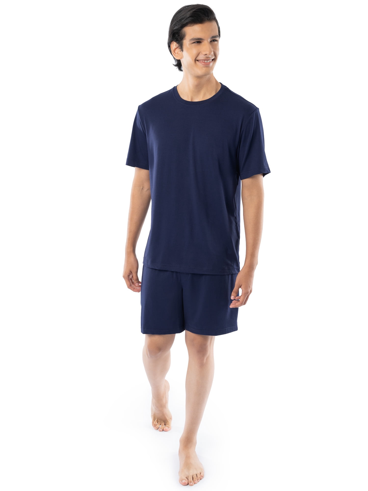 Fruit of the Loom Men's Soft Stretch T-Shirt & Short Pajama Set, Sizes S-2XL