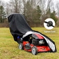 thumbnail image 2 of Heavy Duty Lawn Mower Cover, Universal Fit Dust Protection Heavy Duty Polyester Oxford, Waterproof Lawn Mower Cover with UV Protection Silver Coating, Tear Resistant Windproof, 2 of 5