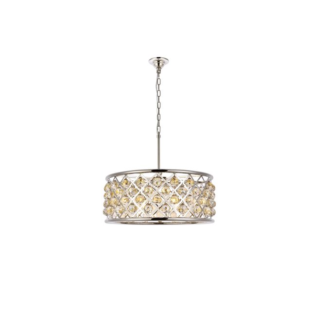Elegant Lighting Madison 25" 6 Light Royal Crystal Pendant Lamp