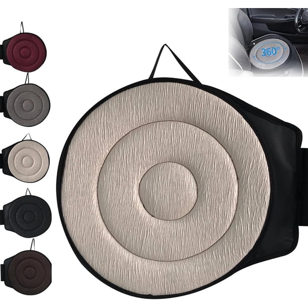 Cojín de asiento giratorio 360 para coche, beneficioso cojín de asiento giratorio 360, almohadilla de asiento de coche de espuma viscoelástica giratoria portátil, cojín de asiento giratorio 360 grados
