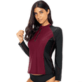 thumbnail image 4 of Charmo Women's UPF 50+ Long Sleeve Rash Guard Swimwear Athletic Top Rashguard, 4 of 7