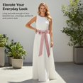 thumbnail image 3 of 2-Pack Satin Sash Belt for Women, Plus Size Silk Feeling Tie Bow Waist Belt, Wedding Bridesmaid Prom Dress Accessory, Hair Wrap, 3 of 6