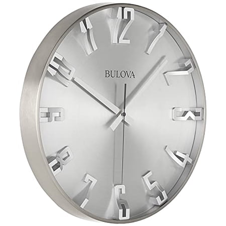 Bulova C4846 Director Wall Clock, Satin Pewter Finish