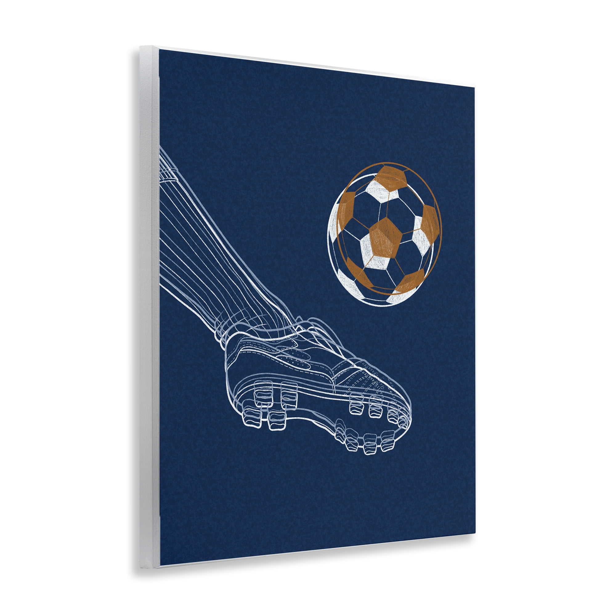 Stupell Industries Soccer Lines Contour Wall Plaque Art, design by Marcus Prime