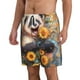 thumbnail image 2 of Balery Elegant Cute Panda Sunflower Traje de Baño Estilo Hawaiano para Hombre, Shorts de Secado Rápido con Bolsillos-X-Large, 2 of 6