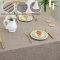 thumbnail image 4 of decorUhome Waterproof Rectangle Linen Tablecloth, Wipeable Burlap Table Cloth, Wrinkle and Stain Resistant Washable Table Cover for Kitchen, Dining, Parties, 60x84, Coffee, 4 of 8