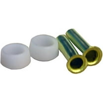 Lasco Fittings Tube Sleeve and Insert Kit - Hard Plastic & Brass - 4 Piece, 5/16 Inch