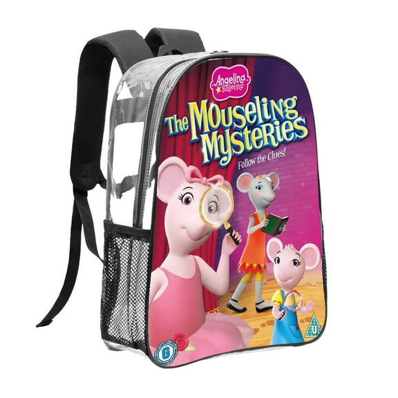 Angelina Ballerina Pattern Transparent Backpack Lightweight And fashionable Showcasing Personality And Leading The Trend