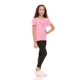 thumbnail image 4 of Pink Angel Girls 2-Pack Ribbed Graphic Tops. Rhinestone Tees, Soft Stretch Everyday Short Sleeve Shirts for Kids Girls, 4 of 10