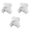 thumbnail image 1 of ¡Liquidación! iZZZHH 6 guantes blancos, 3 pares de guantes de algodón, guantes de trabajo de seguridad, guantes con forro elástico, guantes hidratantes para revisar y servir, talla mediana., 1 of 2