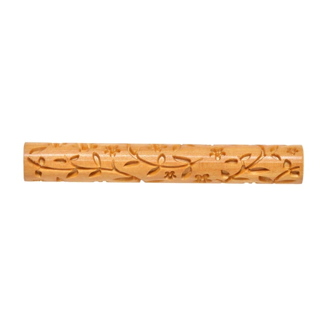 Rodillo de Rama para Cerámica MKM con Diseño de Enredaderas y Flores 7.5 cm