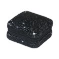 thumbnail image 4 of Joyero Yinane Con Diamantes de imitación organizador de collares y pendientes negro, 4 of 5