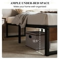 thumbnail image 5 of Sha Cerlin King Size Metal Platform Bed Frame with Wooden Board & Underbed Storage, Mattress Foundation, 5 of 9