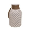 thumbnail image 2 of Northlight 14.5" White and Brown Glass Pillar Candle Holder, 2 of 3