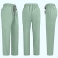 thumbnail image 6 of Zorvxlyn Scrub Sets for Woman 2 Piece Women's V-Neck Top & Jogger Scrub Pants Solid Color Stretch Nursing Uniform Scrub Suit with Pocket Light Green XXL, 6 of 7