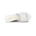 thumbnail image 4 of BLISSFUL STEP Sandales à Talons Compensés à Enfiler à Plateforme Pailletée pour Femmes Blanc 7, 4 of 7