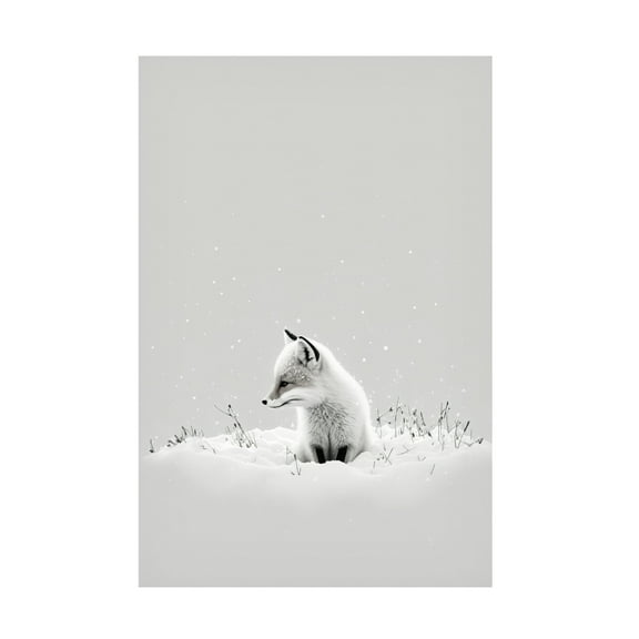 Canvas Wall Art - Treechild 'Snow Fox' Wall Art for Living Room, Bedroom, or Office D?cor by Trademark Fine Art - 12 x 19 Inches