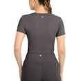 thumbnail image 6 of YITTY Active Women's UltraLuxe Essential Crop Tee, Athleisure, 4-Way-Stretch, Onyx, 3X, 6 of 7