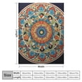 thumbnail image 4 of Fenyluxe Colorful Circular Design Print Throw Blanket for Bed Couch Car, Lightweight Soft Blanket for All Seasons, Kids and Adults Blanket 60x80in, 4 of 6