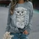 thumbnail image 2 of Sudadera con capucha de gato encantadora, sudaderas con cuello redondo a la moda para mujer, sudaderas para mujer, jerséis kawaii, abrigo Y2k, ropa kawaii, ropa con capucha de primavera, 2 of 4