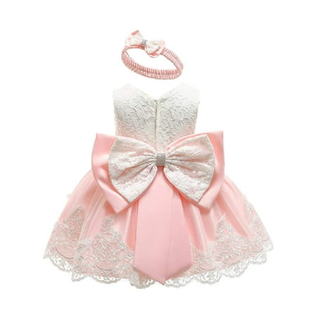 

Gwiyeopda Toddler Baby Girl Kids Bowknot Birthday Party Dress Wedding Tutu Gown Princess Dress