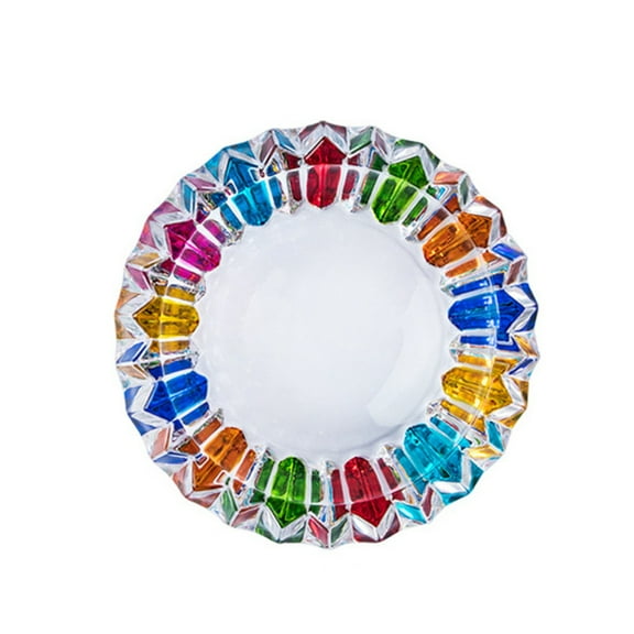 Vintage Cigar Ashtray Crystal Glass Colorful Ashtray Smoking Accessories