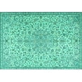 thumbnail image 1 of Ahgly Company Machine Washable Indoor Rectangle Persian Turquoise Blue Traditional Area Rugs, 6' x 9', 1 of 4