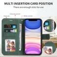 thumbnail image 2 of Wallet Case for Google Pixel 8 Pro, Buisiness Luxury PU Leather Credit Card Slots Holder Kickstand Magnetic Clasp Phone Cover with Soft Silicone Inner Shockproof Drop Resistant Case, Green, 2 of 6