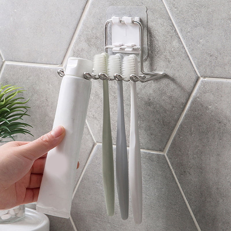 Stainless Steel Toothbrush Holder Shaver Storage Rack Shelf Bathroom Organ DFI 