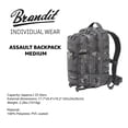 thumbnail image 3 of BRANDIT INDIVIDUAL WEAR Medium Gray Camo Backpack (8007-12222-OS), 3 of 3