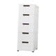 thumbnail image 3 of Gabinete para armario, oficina, archivador rodante de 5 cajones, armario con 4 ruedas giratorias, gabinete con ruedas para sala de estar y hogar, 3 of 9