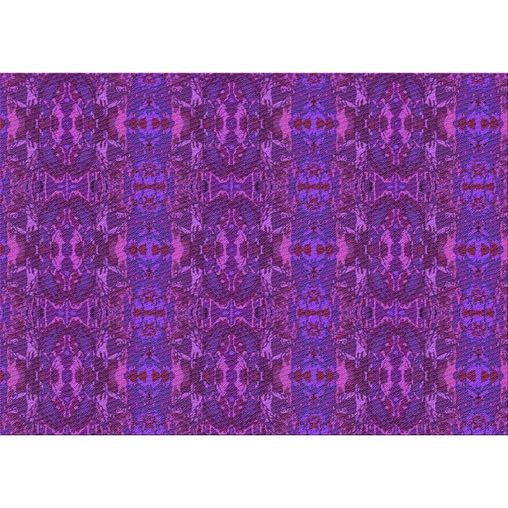 Ahgly Company Indoor Rectangle Patterned Crimson Purple Area Rugs, 8' x 10'