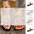 thumbnail image 3 of Hurxie Women's Metallic Strappy Flat Sandals Dressy Sparkly Open Toe Slide Vacation Summer Sandals Gold, 3 of 7