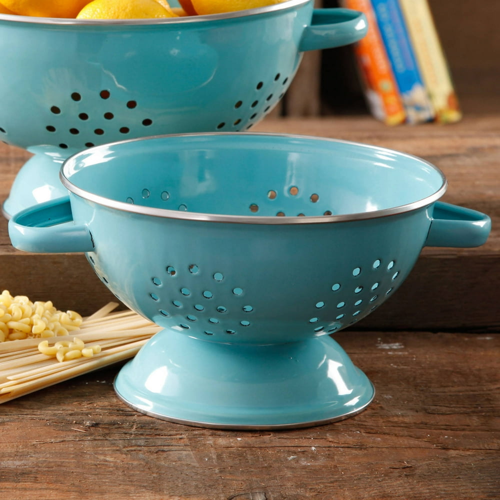 The Pioneer Woman 5Quart Metal Turquoise Colander