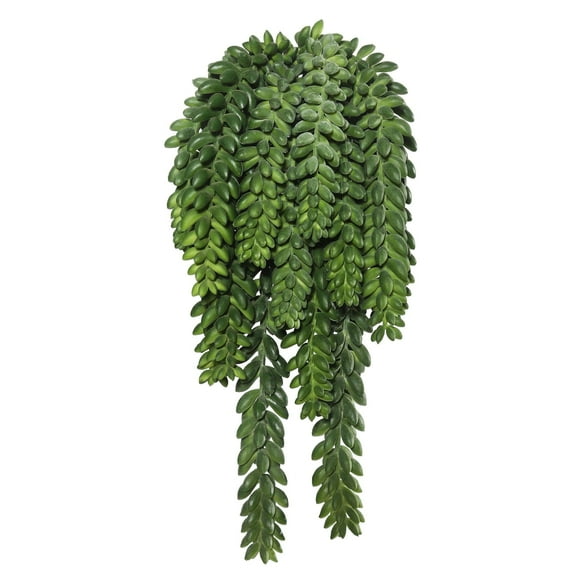 Vickerman 13" Plastic Artificial Green Donkey Tail Bush - Decorative Faux Spray of Durable Polyester - Faux Hanging Plant - Hanging Plant for Home or Office - Decorative Plants