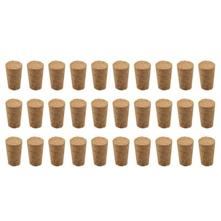 Wood Bottle Stopper Corks Tapered Cork Wooden Beer Stopper for Wine Making Craft for 30Pcs