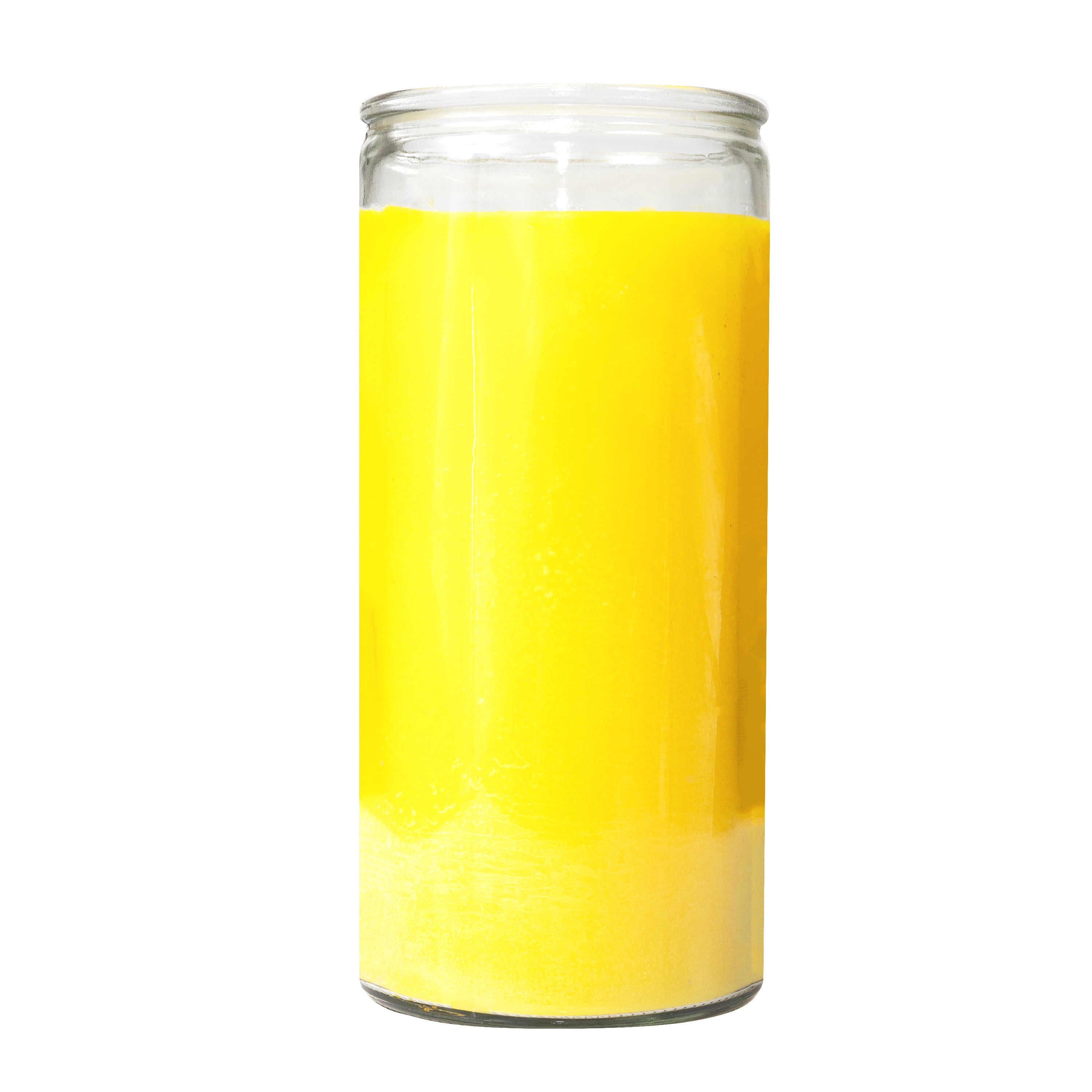 (2 pack) MagicLight Religious Candles 44 oz - Clear Glass Jar, Unscented Yellow Wax